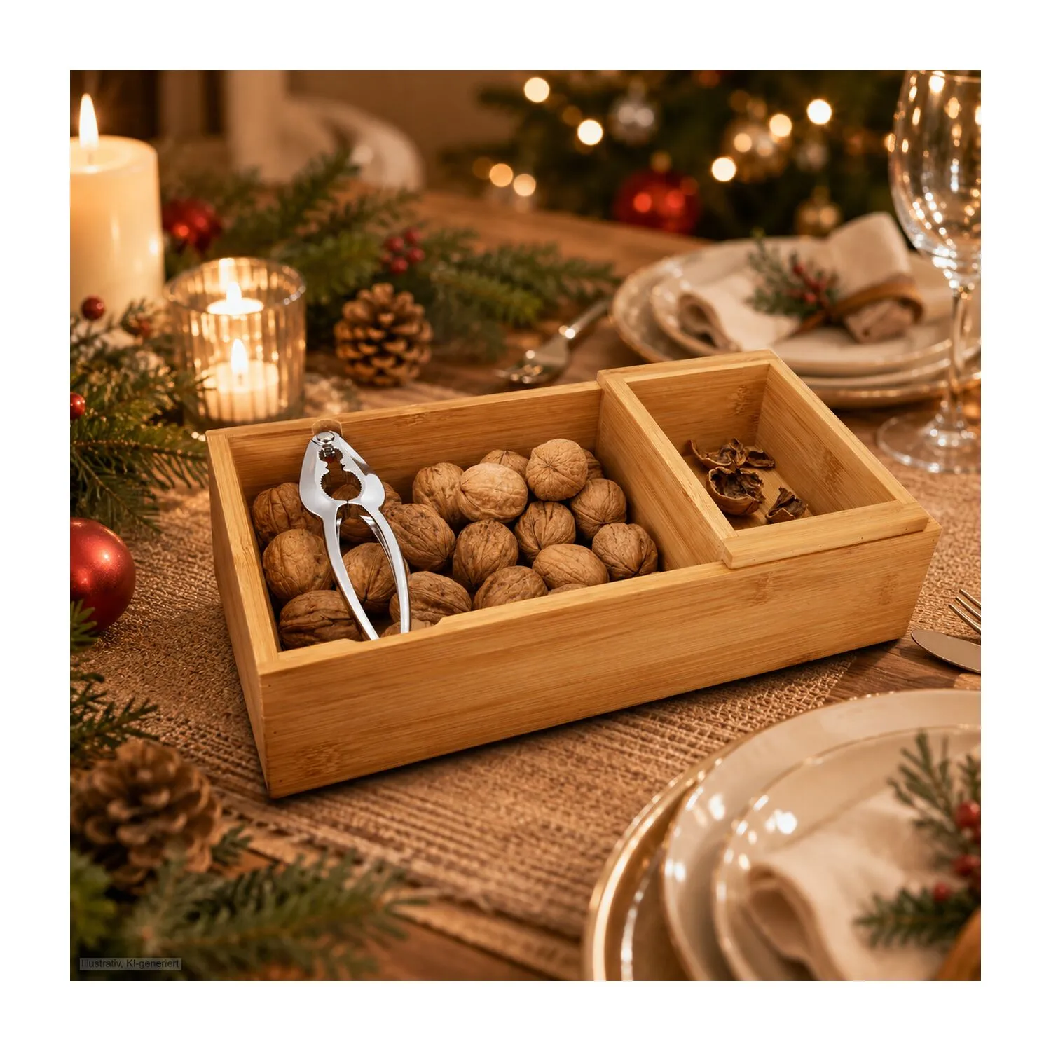 Geschenkset / Präsenteset: Nuss-Nux, Nussknacker-Set mit 400 g Nüssen, braun – Bild 8