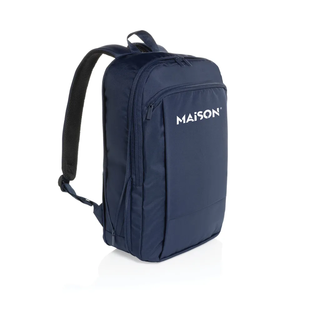 Flexpack Aware™ Expandable Slim RPET 15,6" Laptop-Rucksack, navy blau – Bild 7