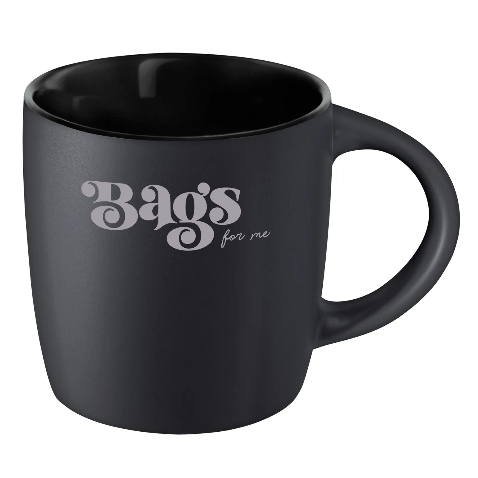 Ennia Black Inside Steinzeugtasse, Schwarz – Bild 3