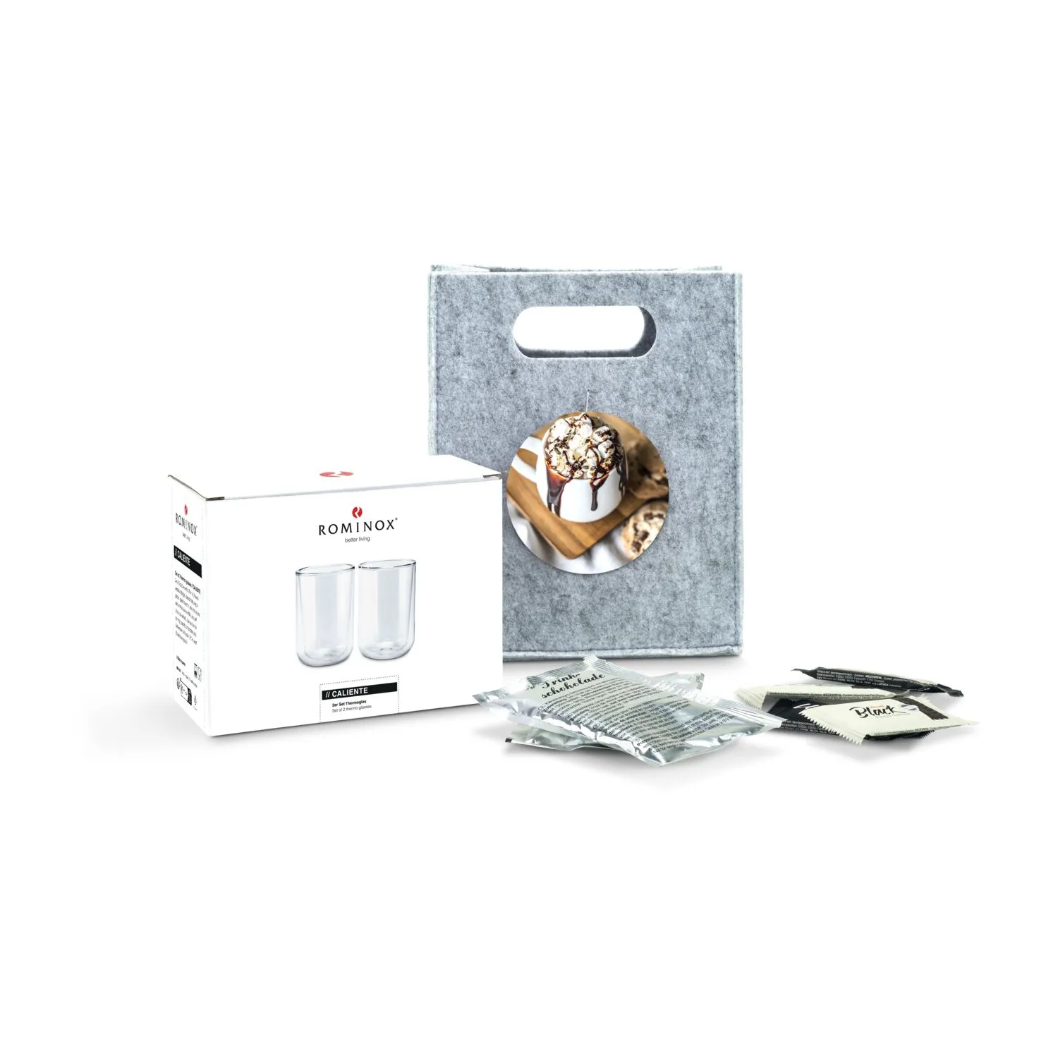 Geschenkset / Präsenteset: Chocolate Caliente, grau – Bild 3