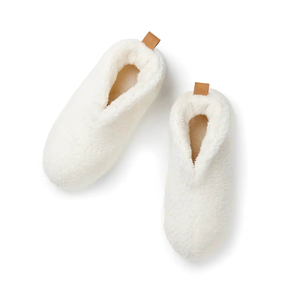 VINGA Santos kuschelige Hausschuhe aus RCS recyceltem PET, off white – Bild 2