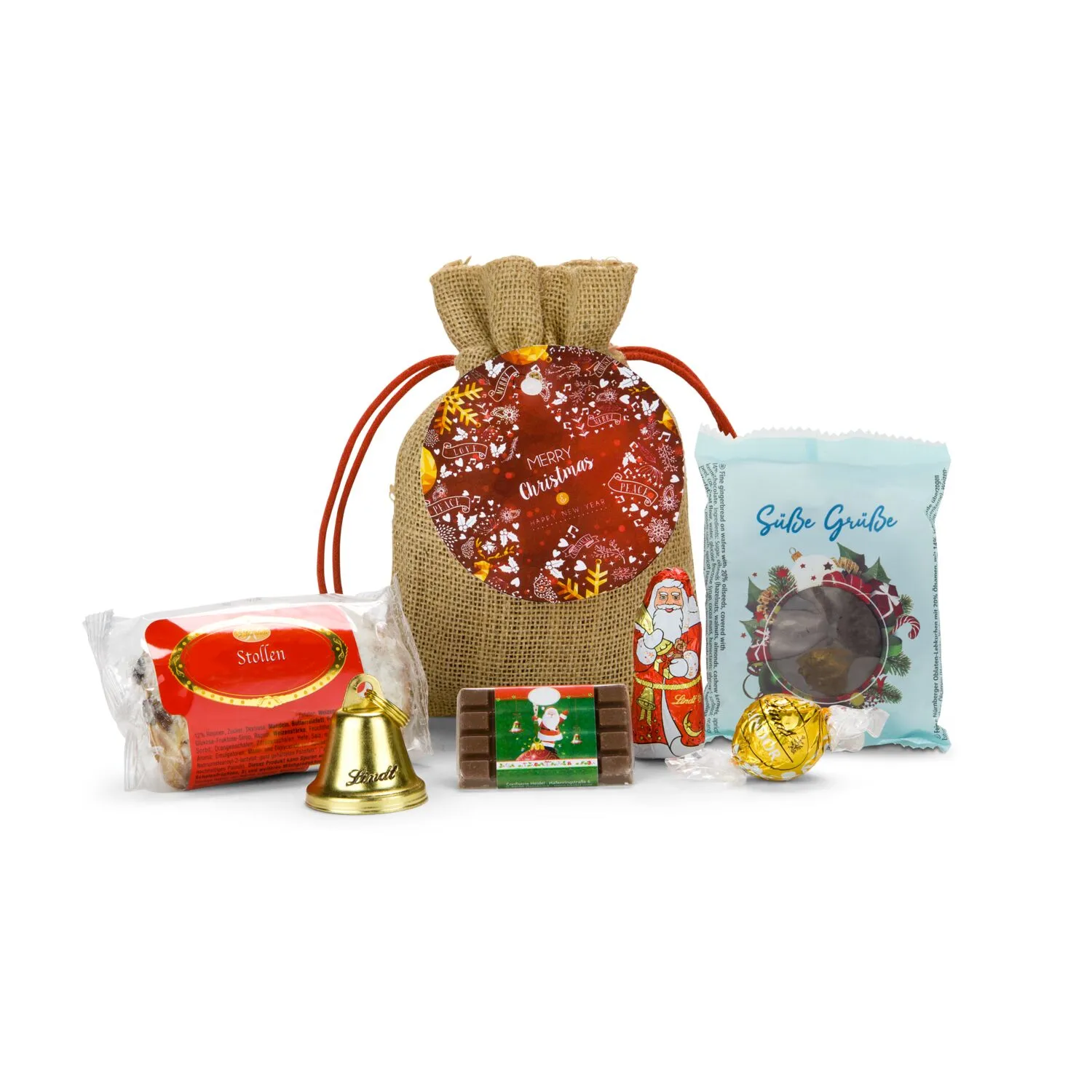 Geschenkset / Präsenteset: Merry Christmas Säckchen, braun – Bild 3