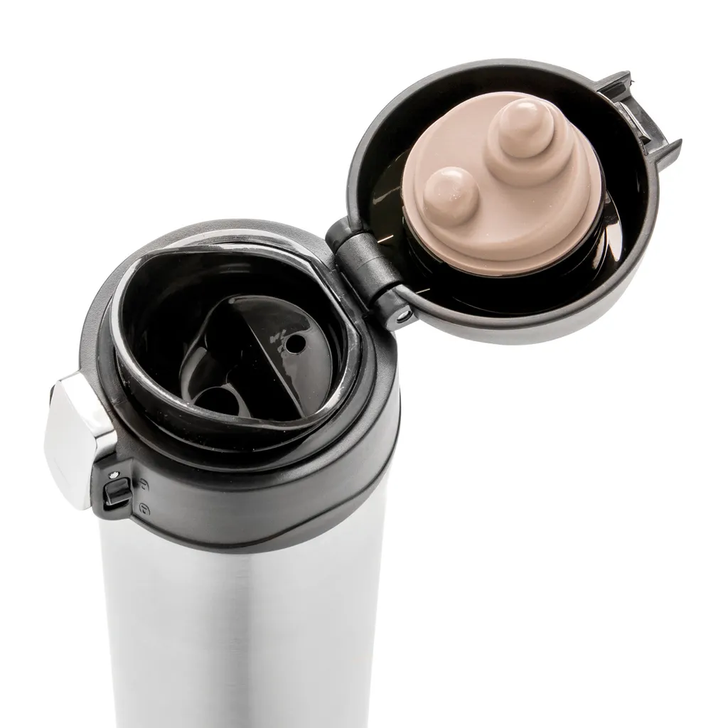 Easy-Lock Vakuum-Becher aus RCS recyceltem Stainless-Steel, silber – Bild 4
