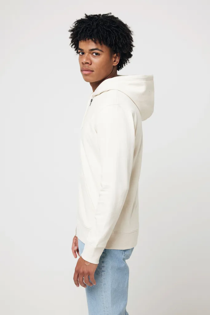 IQONIQ Abisko Zip-Kapuzenpullover aus recycelter Baumwolle, natural raw – Bild 6