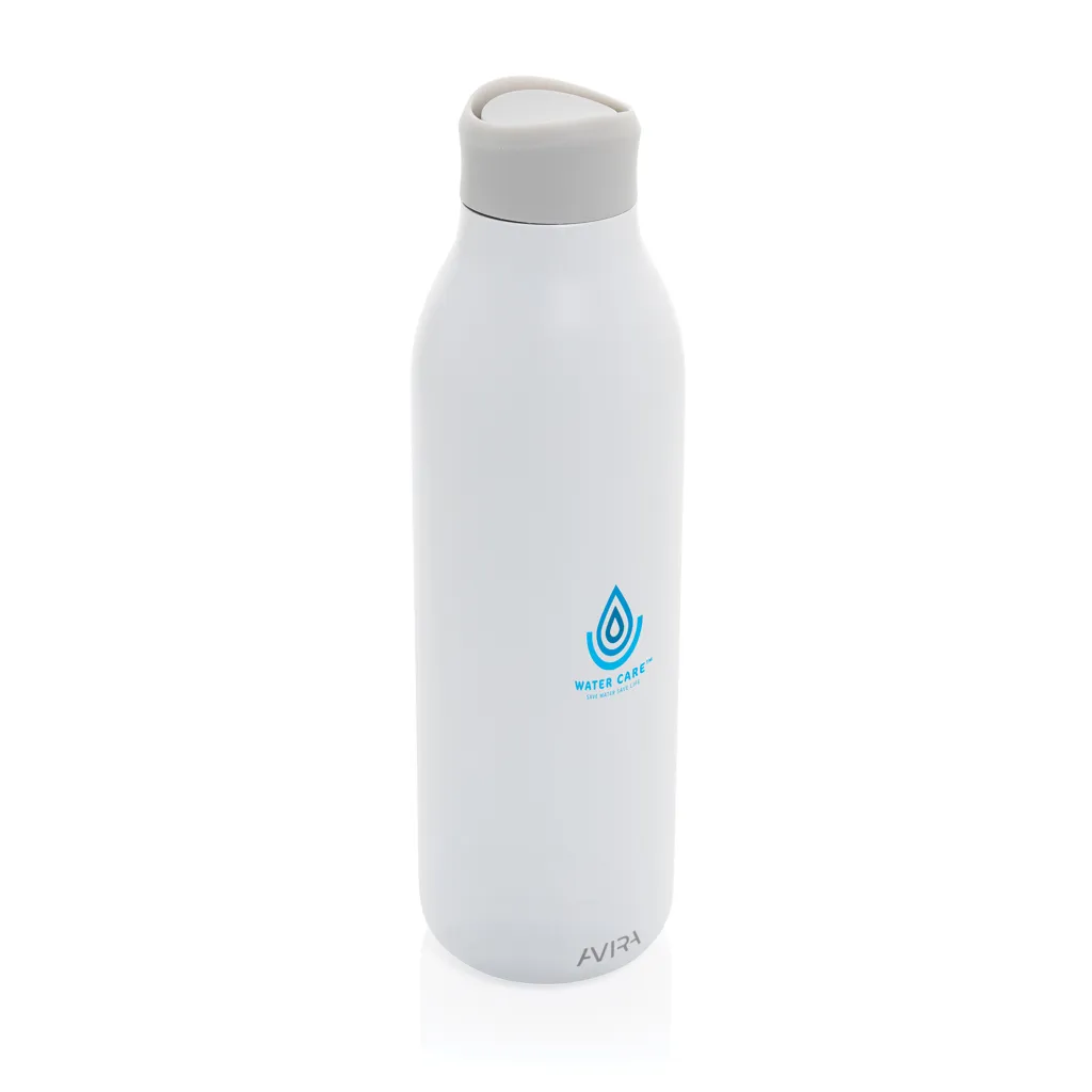 Avira Alok 360 Klick-Wasserflasche aus RCS rec. Stahl, 600ml, weiß – Bild 7