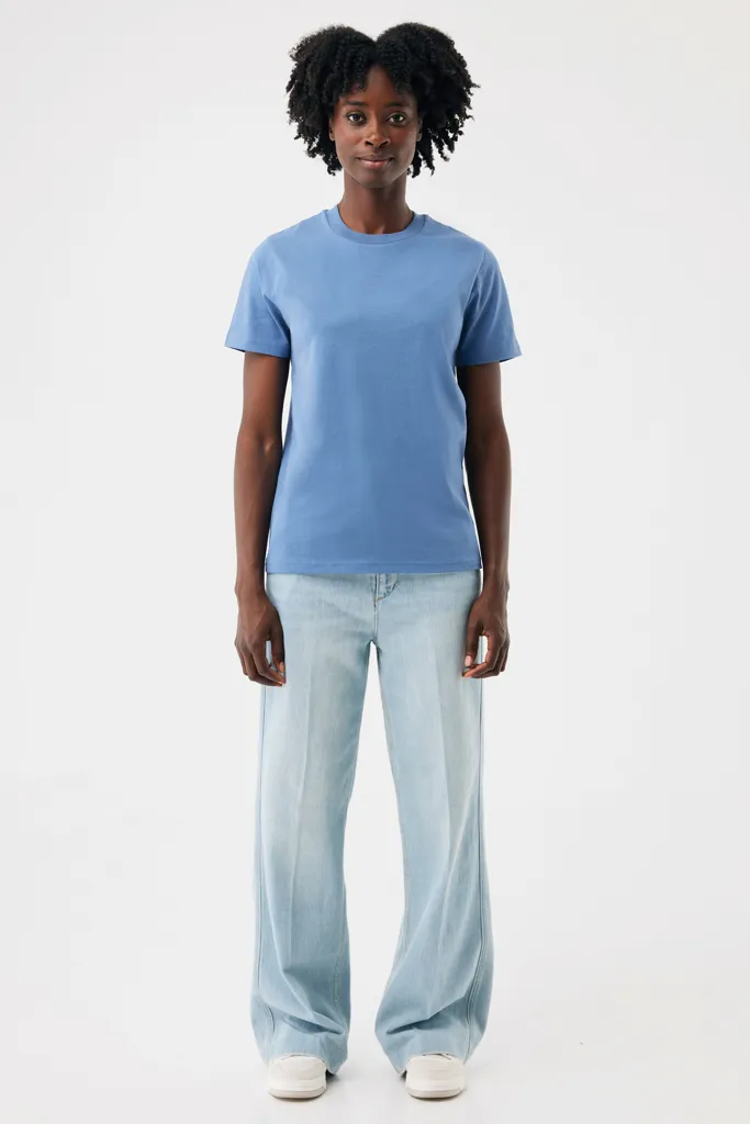 IQONIQ Sierra Lightweight T-Shirt aus recycelter Baumwolle, moon blue – Bild 5
