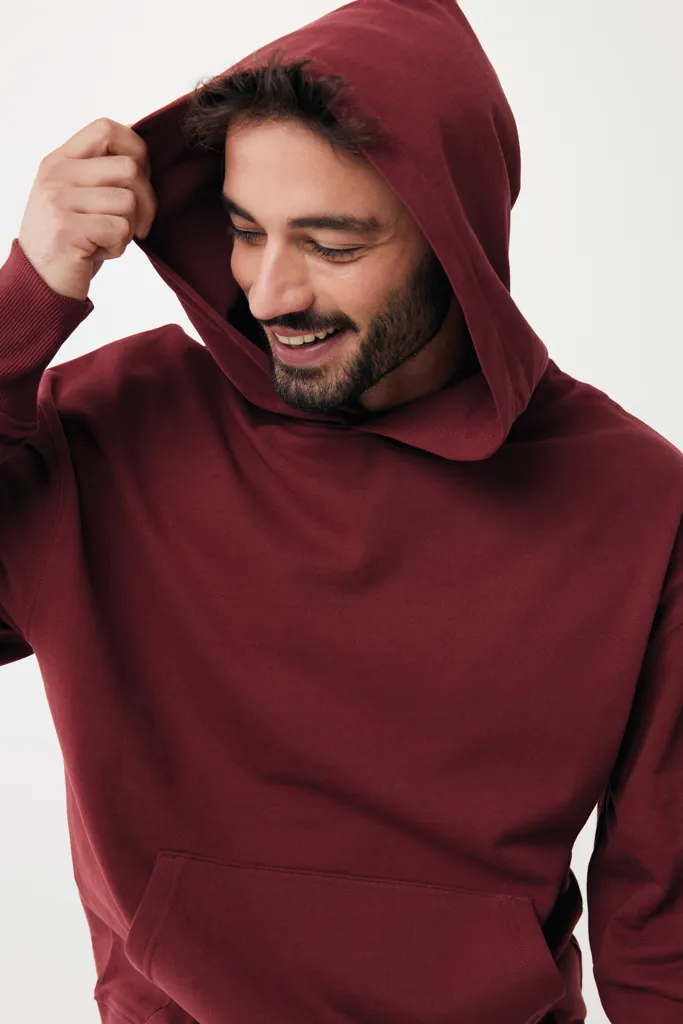 IQONIQ Yoho Relax-Hoodie aus recycelter Baumwolle, burgunderrot – Bild 7