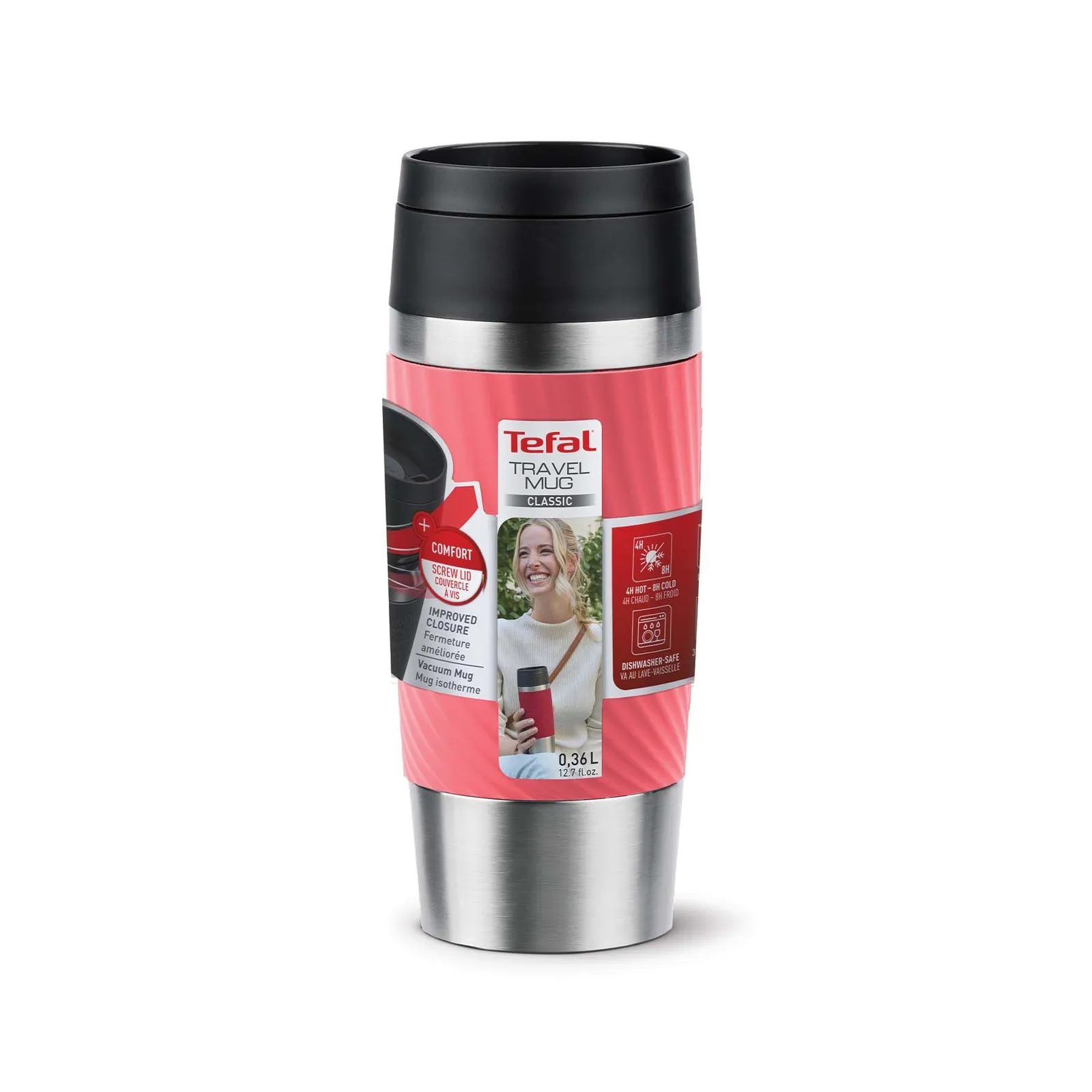 Tefal Thermobecher Classic Twist 0.36L, Koralle – Bild 3
