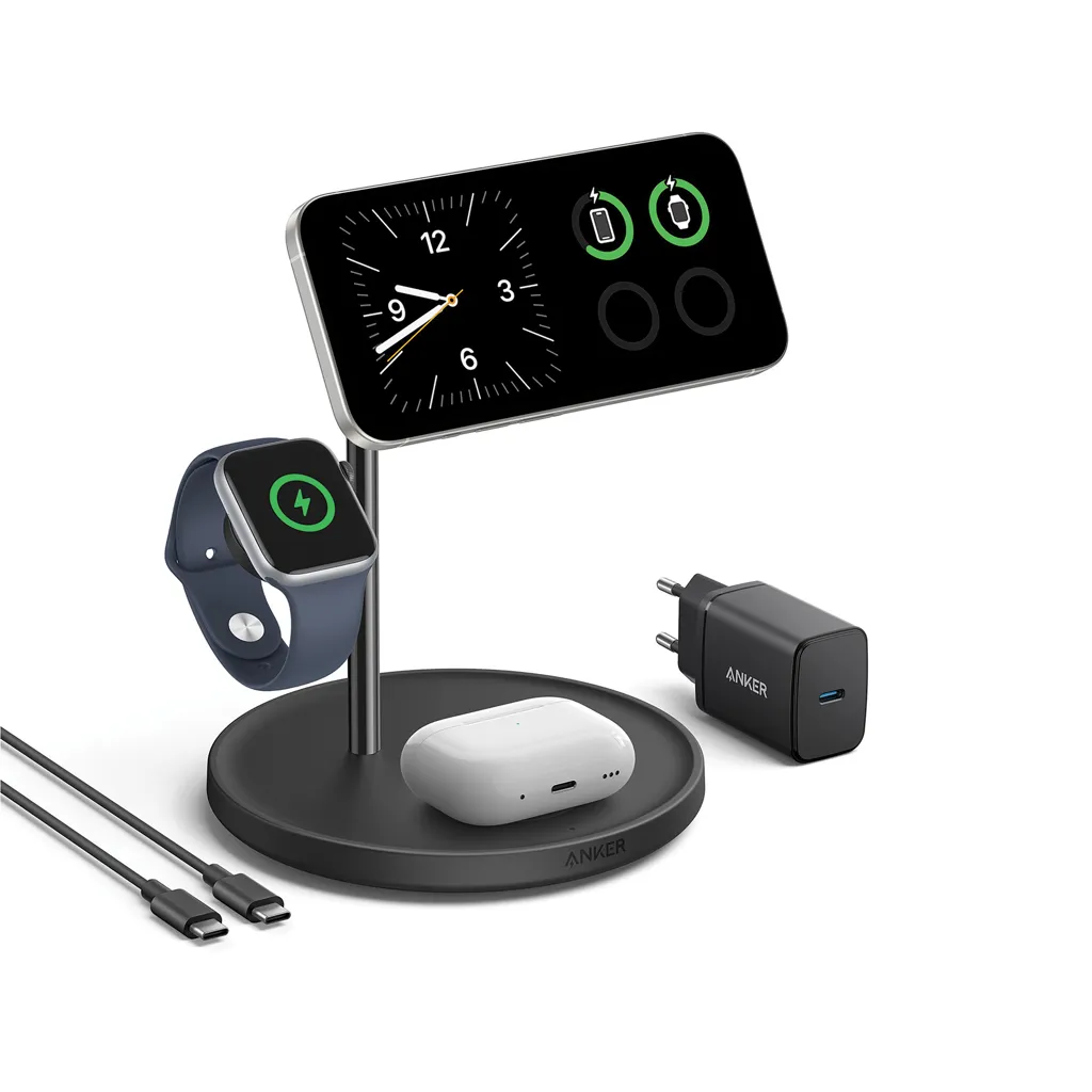 Anker MagGo Kabellose Ladestation (3-in-1 Ständer), schwarz – Bild 4