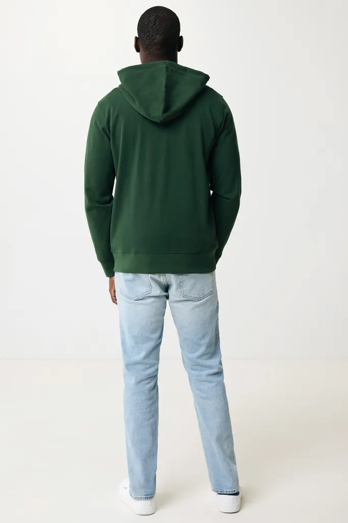 IQONIQ Abisko Zip-Kapuzenpullover aus recycelter Baumwolle, forest green – Bild 6