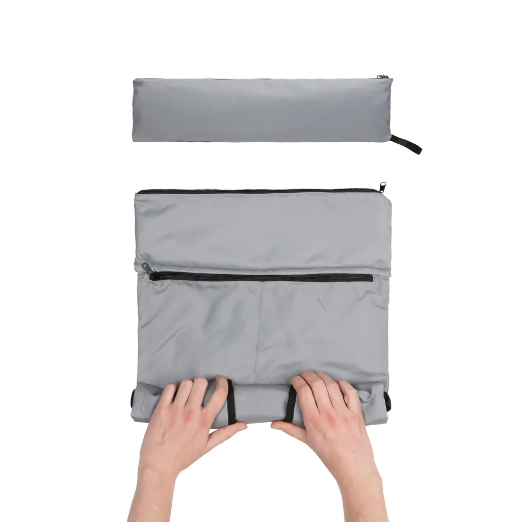 Dillon AWARE™ RPET faltbarer Lightweight-Rucksack, grau – Bild 3