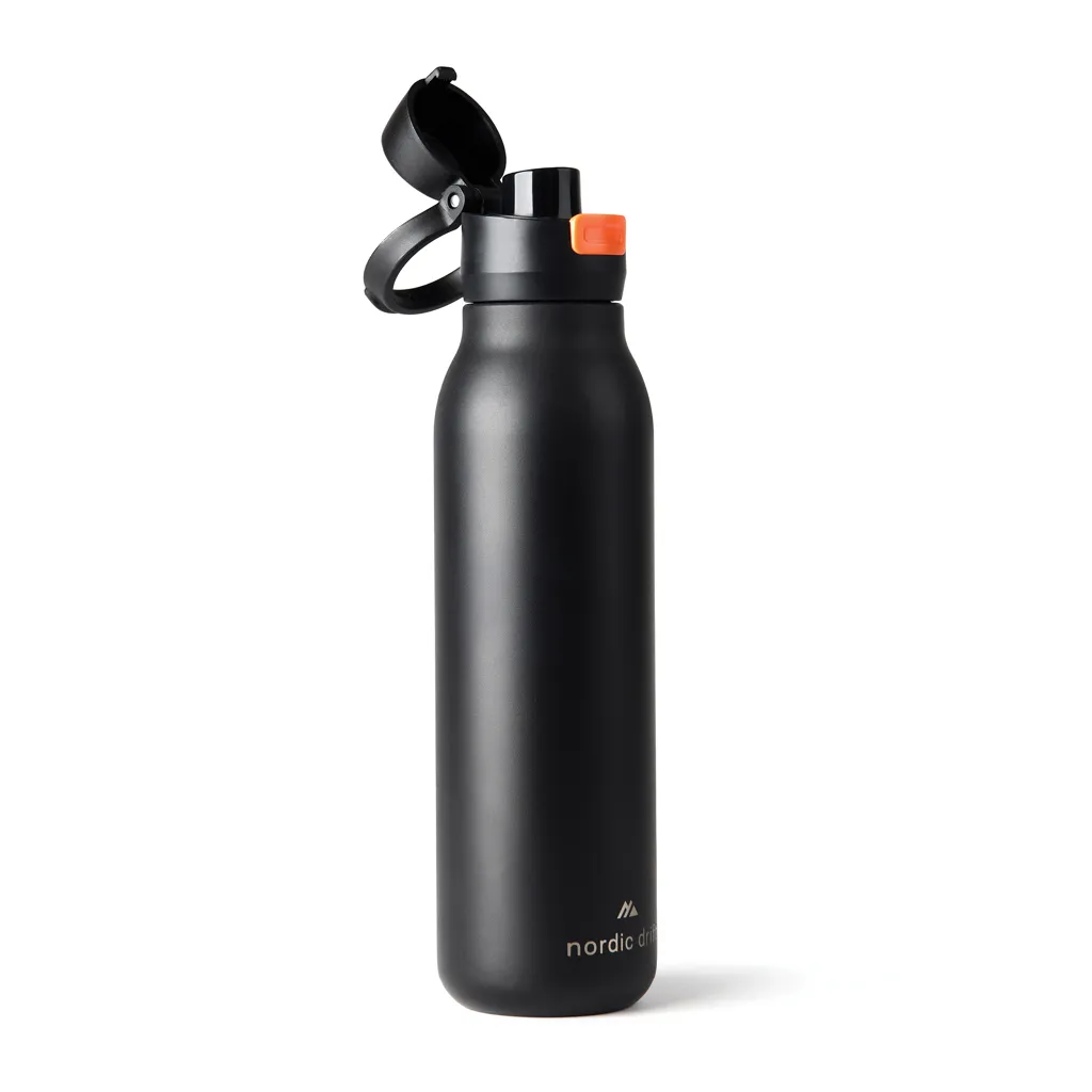 Nordic Drift Trail einwandige RCS Wasserflasche 750ml, schwarz – Bild 2