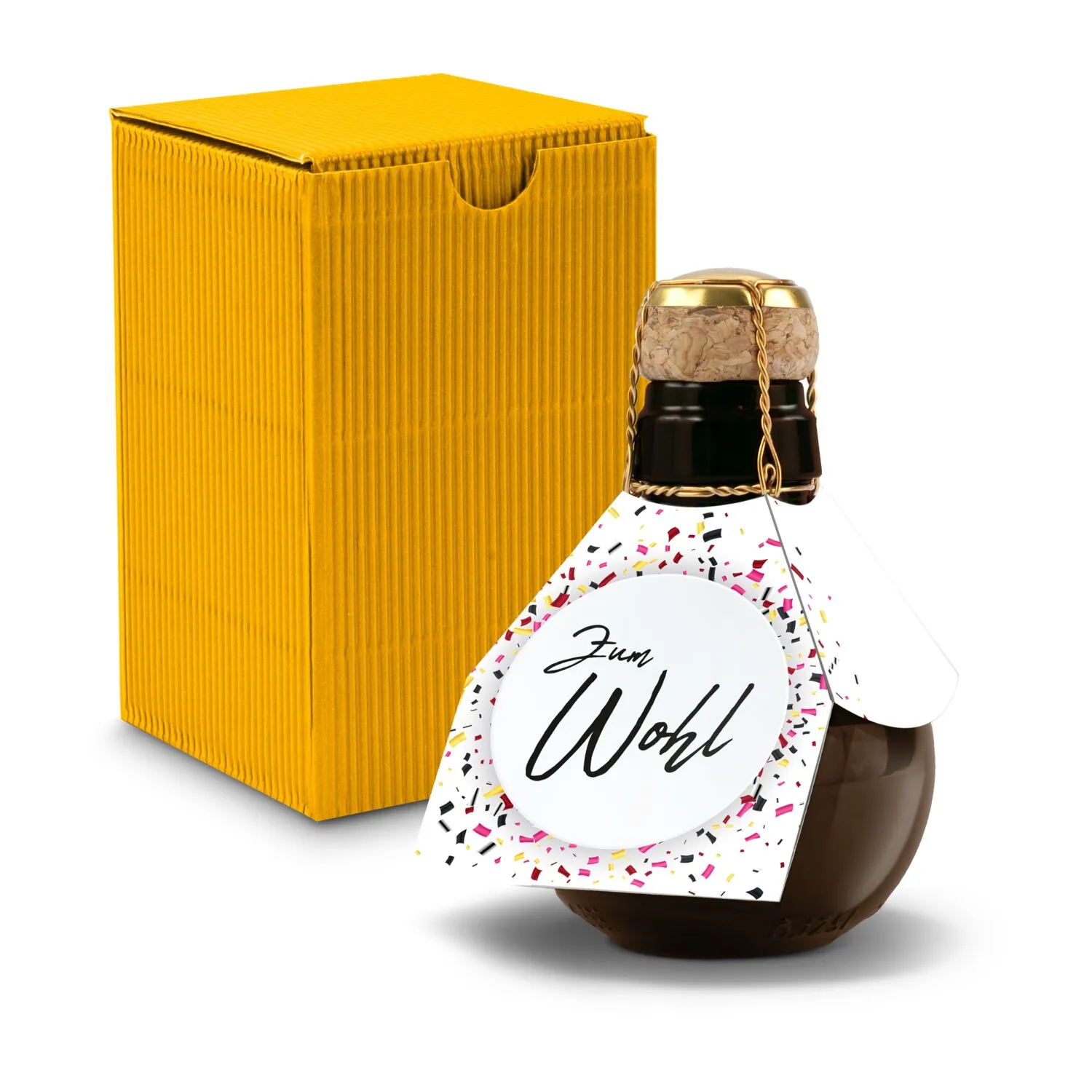 Kleinste Sektflasche der Welt! Zum Wohl - Inklusive Geschenkkarton, 125 ml