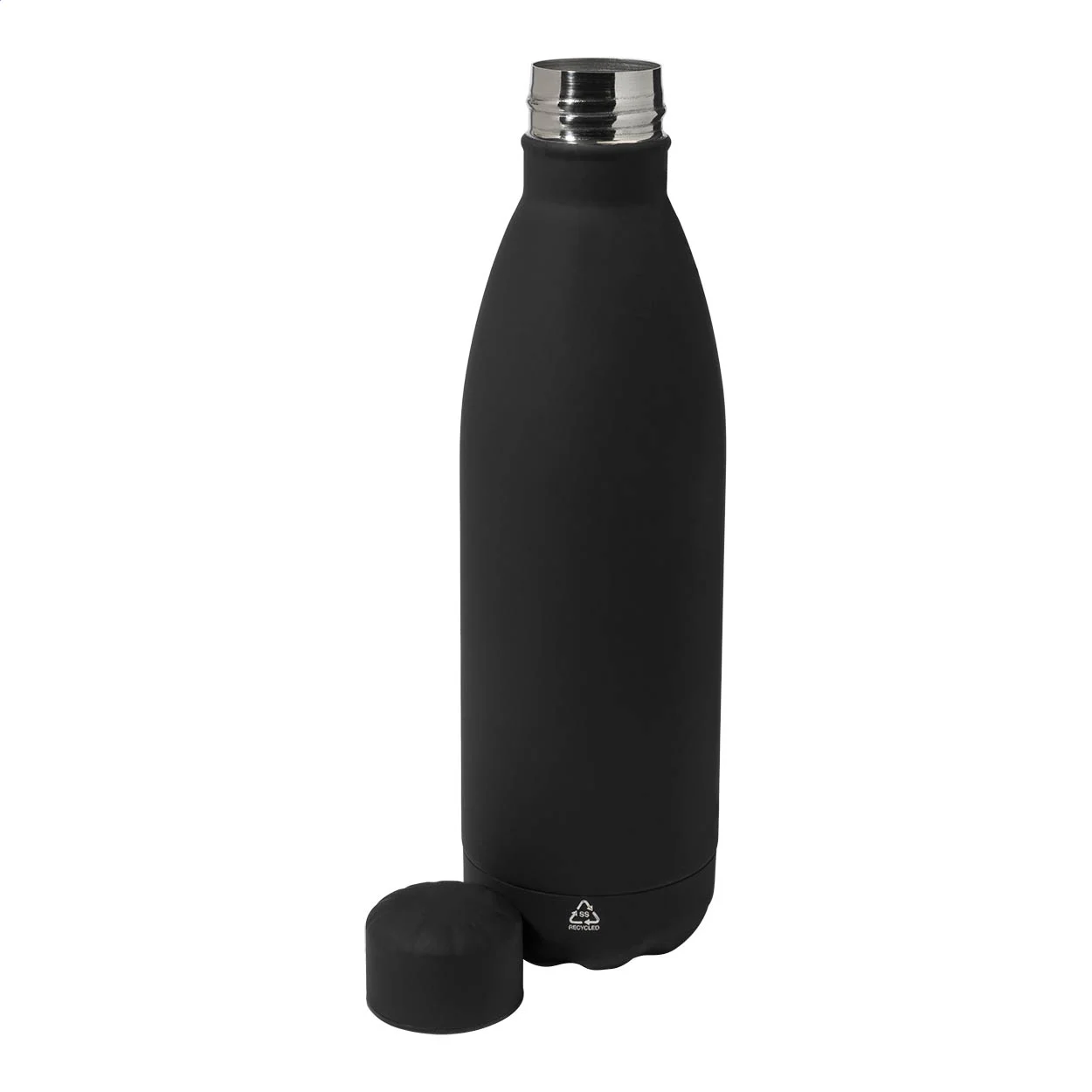 Flasche Refill Soft aus recyceltem Edelstahl, schwarz – Bild 2
