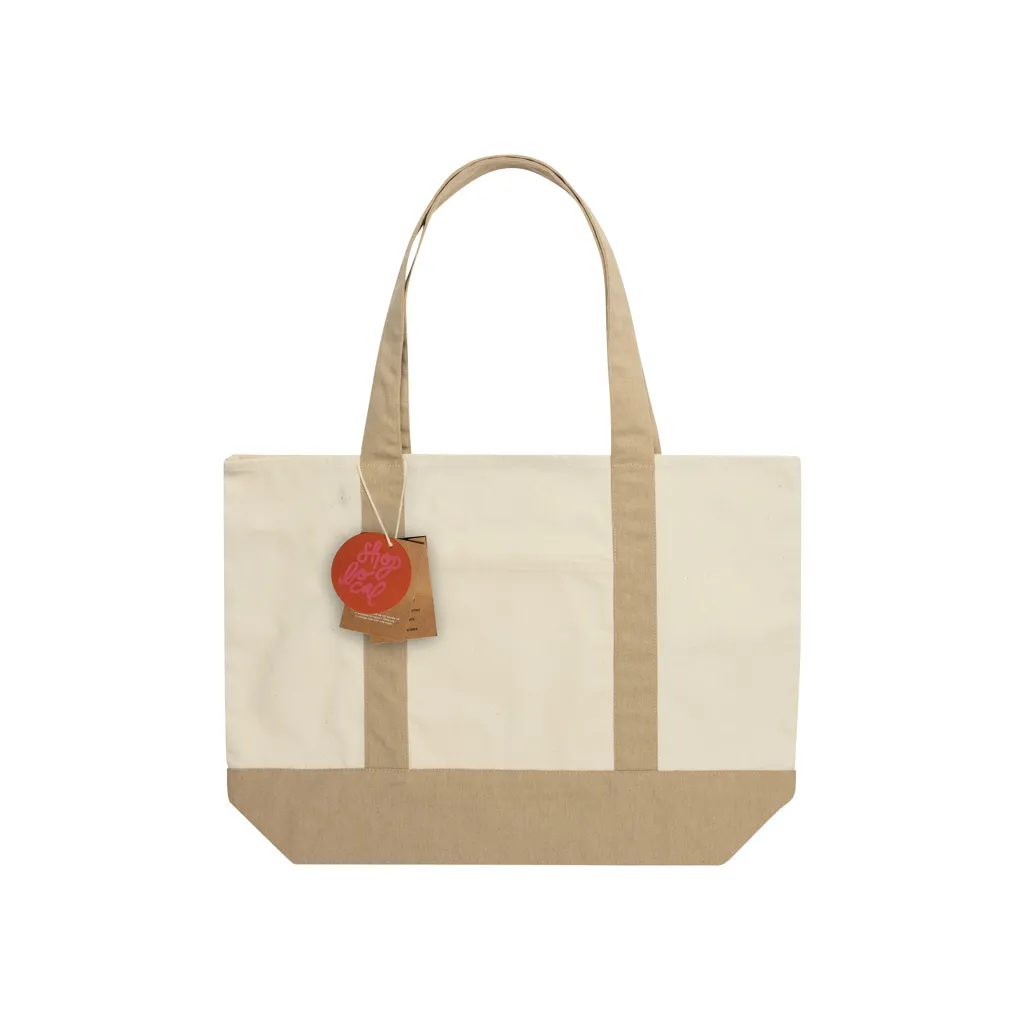 SHOP LOCAL AWARE™ Tasche aus recycelter Baumwolle, 350g/m², off white – Bild 2