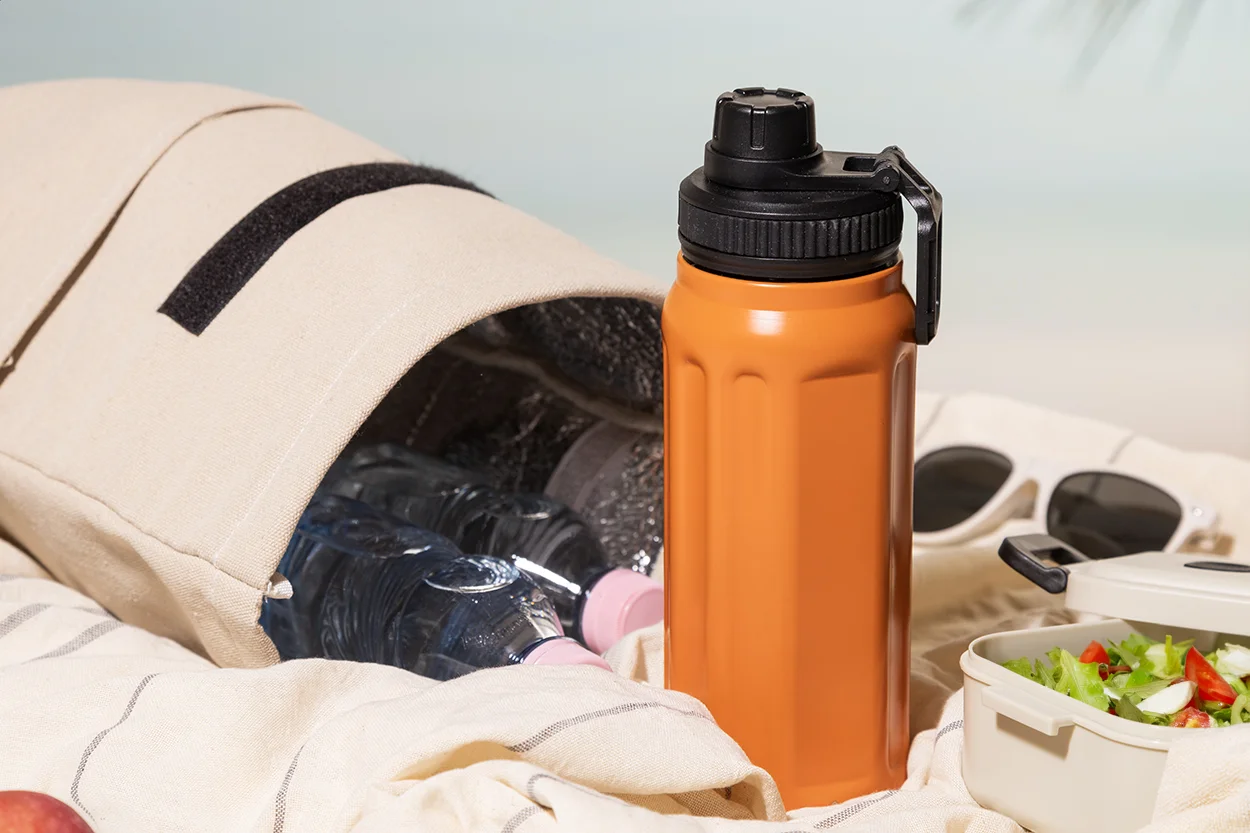 Rucksack Rekan Cool aus recyceltem Canvas, natur – Bild 7