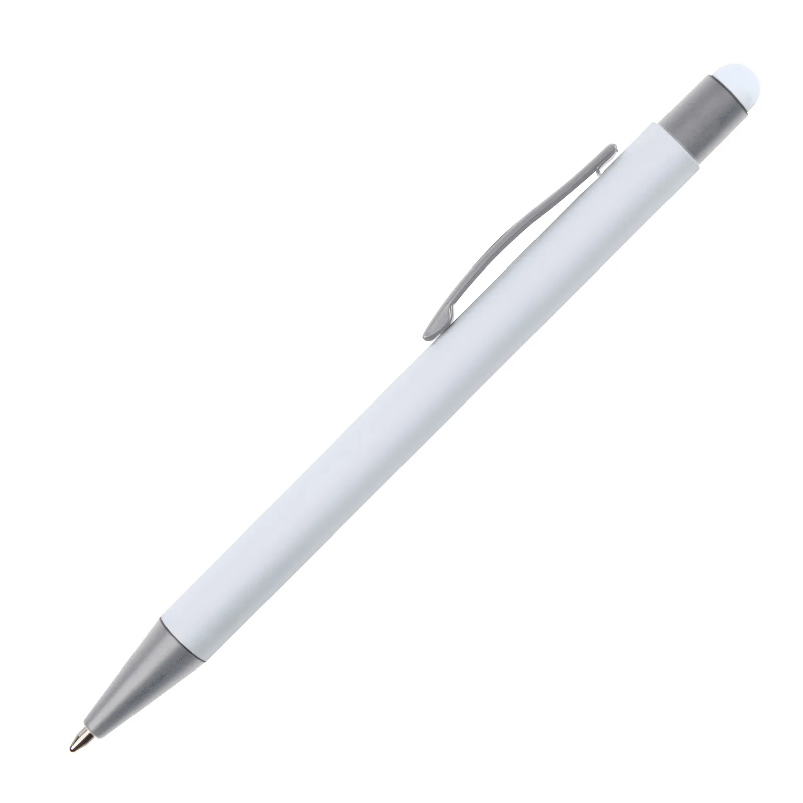 Metall Kugelschreiber mit Touch-Pen Rio, weiss – Bild 2