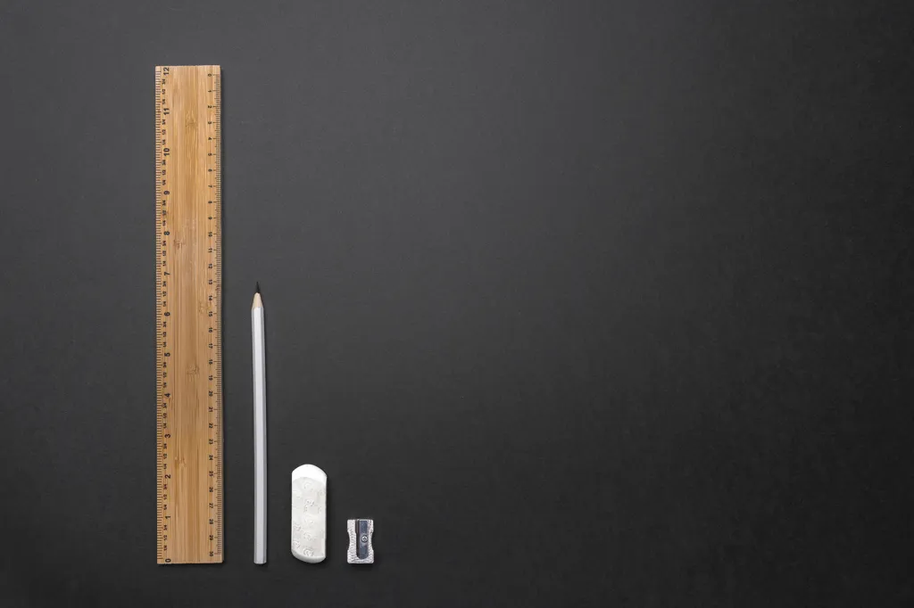 Timberson extra dickes 30cm doppelseitiges Bambuslineal, braun – Bild 7