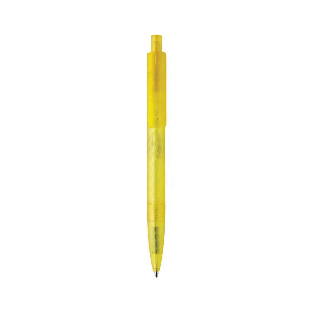 X3 Frosted-Pen aus GRS recyceltem PC, gelb – Bild 3