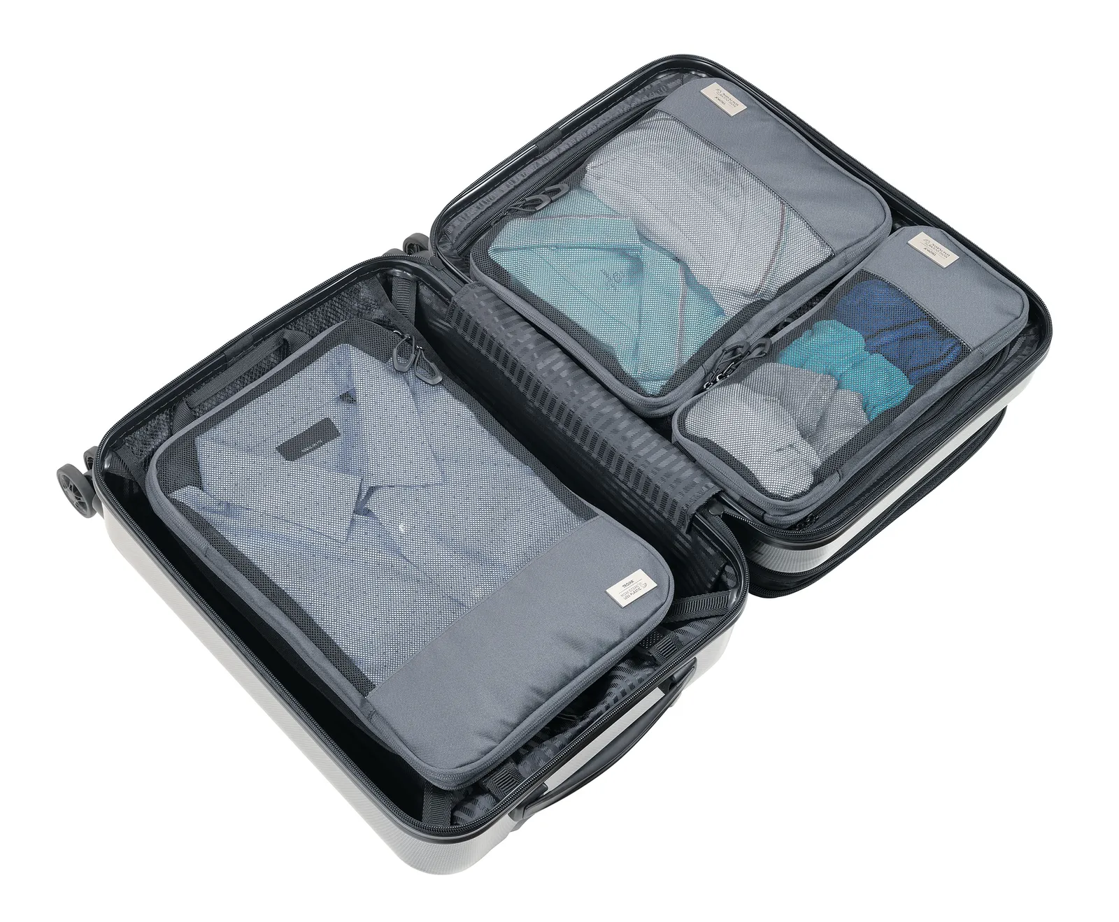 Reise-Kompressionstaschen Set BLUE CYCLE PACKING CUBES, dunkelgrau – Bild 4
