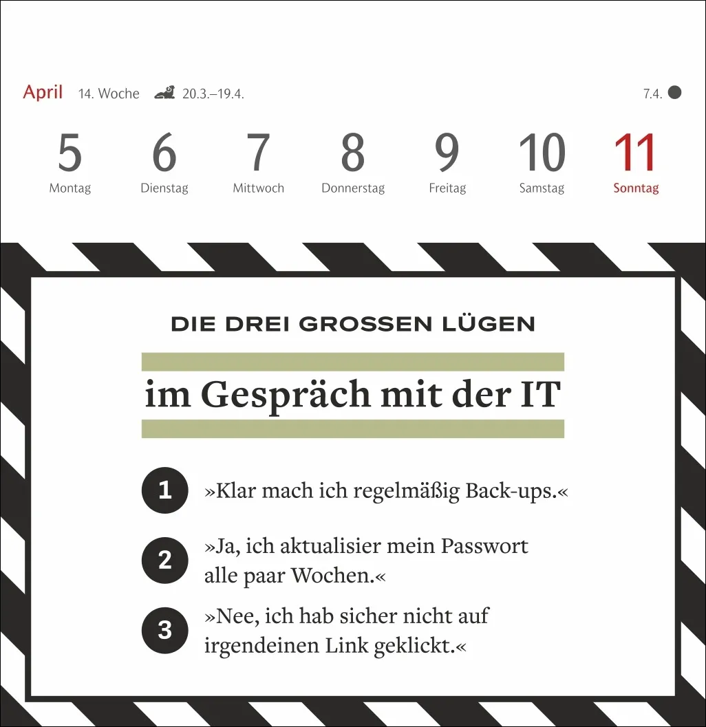 Die drei großen Lügen Premium-Postkartenkalender 2027 – Bild 4