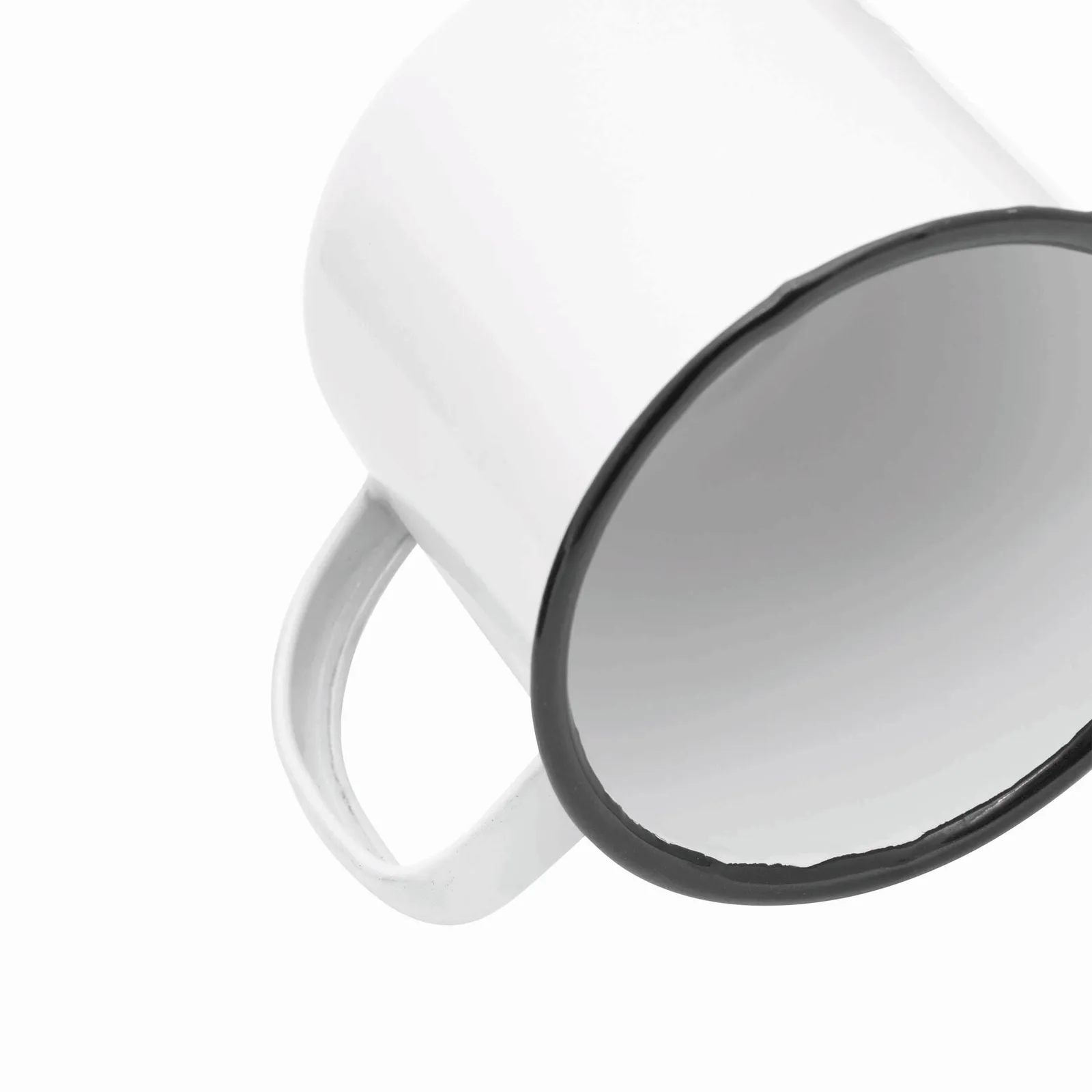 RETRO CUP - Emaille Becher, weiß – Bild 7
