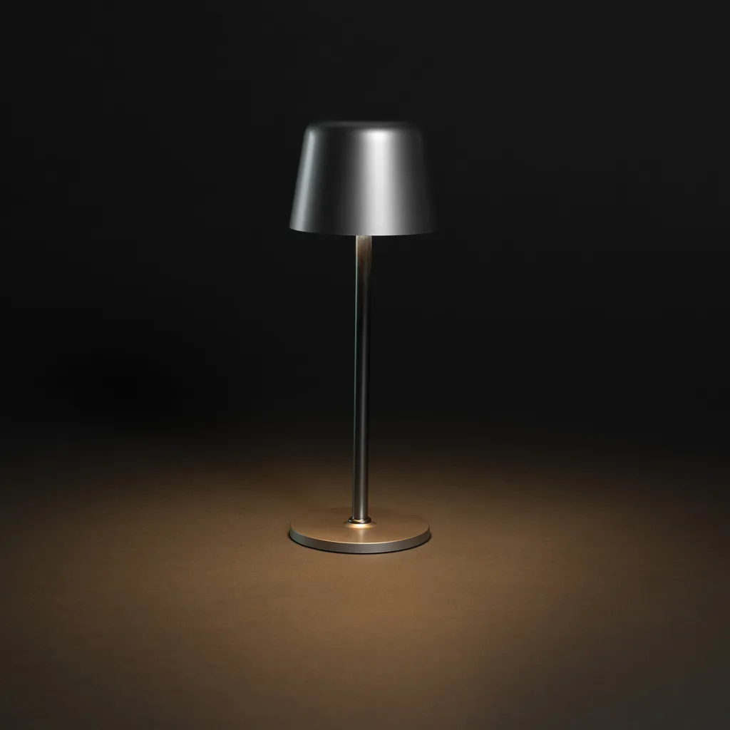 Zenic USB Tischleuchte aus RCS recyceltem Kunststoff, silber – Bild 5