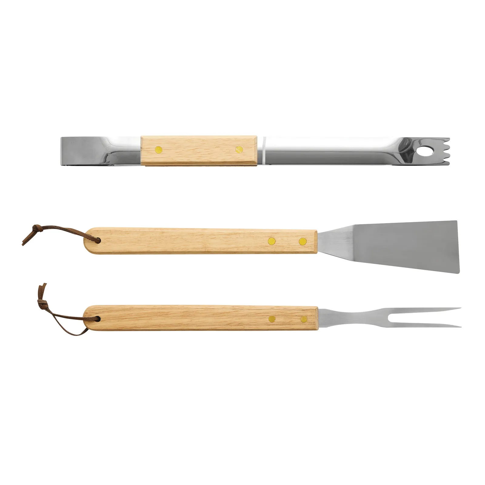 NUTARE BBQ - Grillbesteck braun, silber, braun, silber – Bild 2