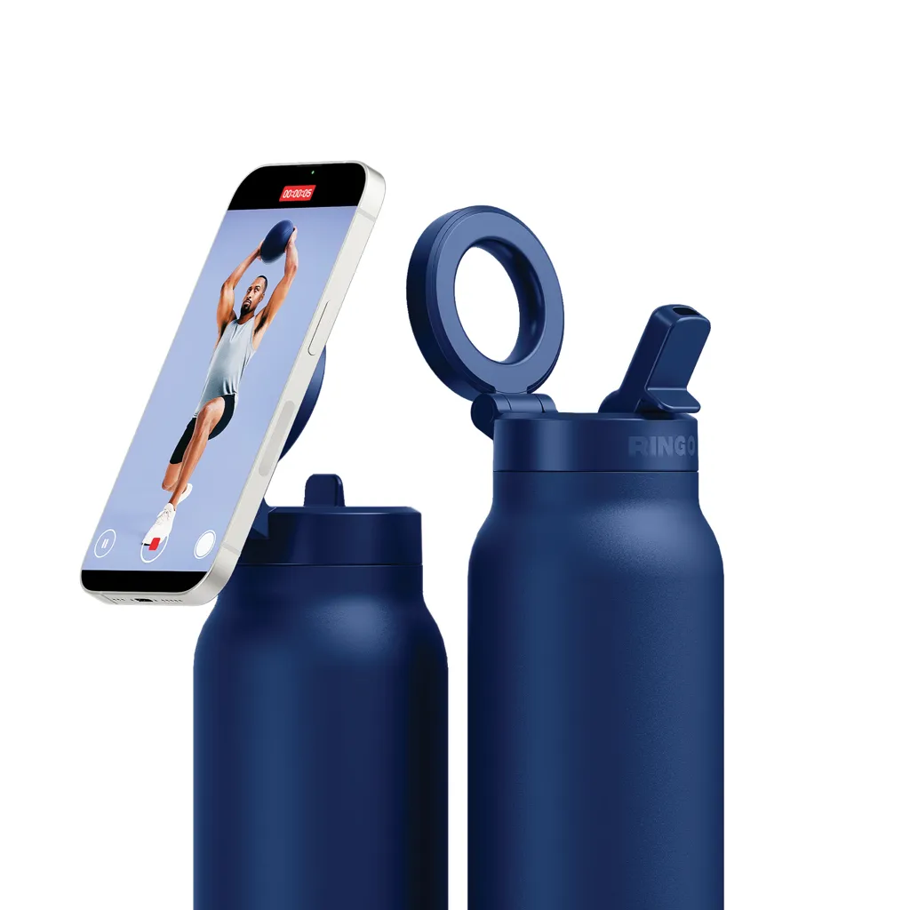 RINGO Pro MagSafe®-Trinkflasche mit magnetischem Ring, blau – Bild 4