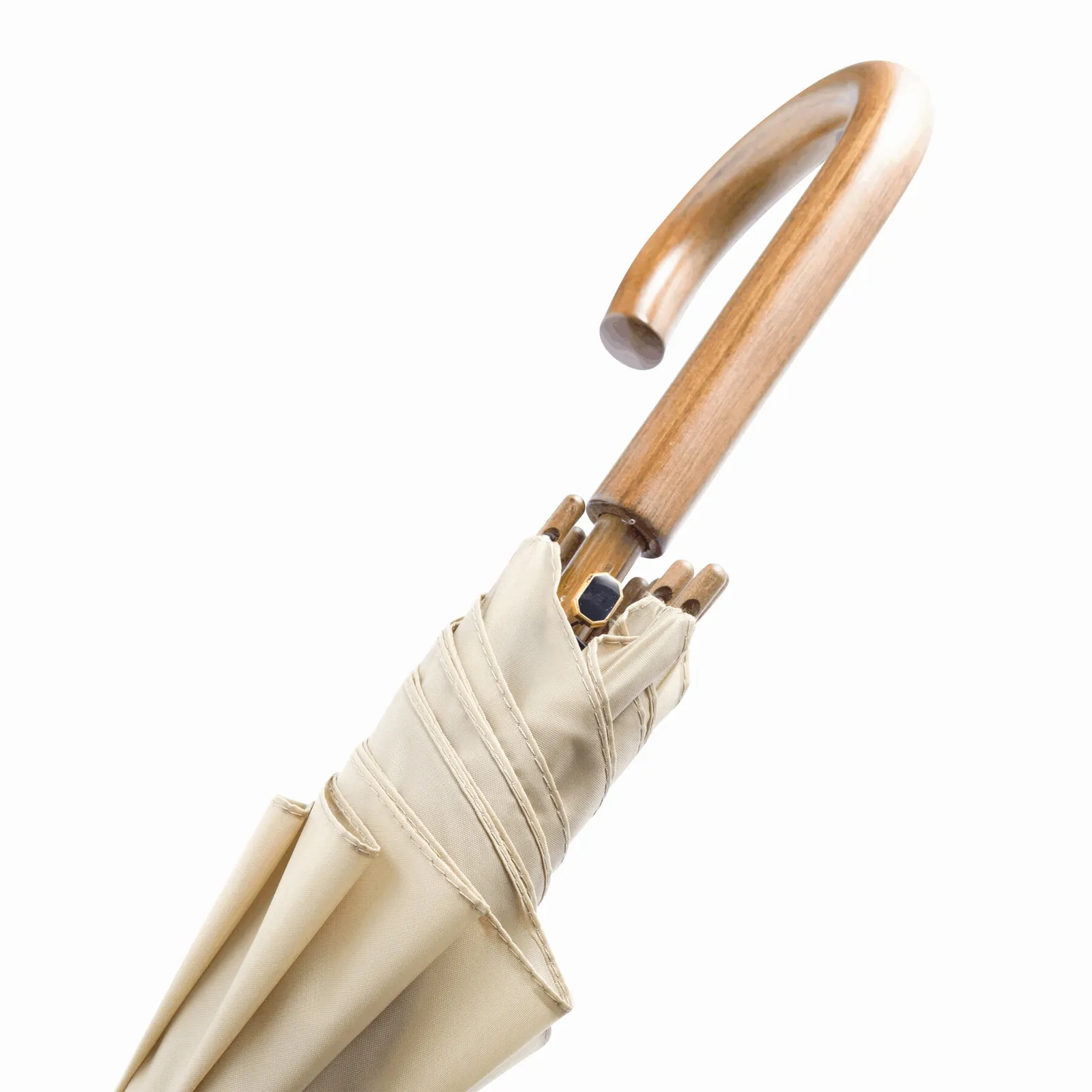 BOOGIE Umbrella, Automatik-Holzstockschirm, beige – Bild 7