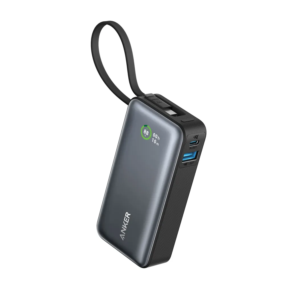 Anker Nano Powerbank 30W, mit integriertem USB-C-Kabel
