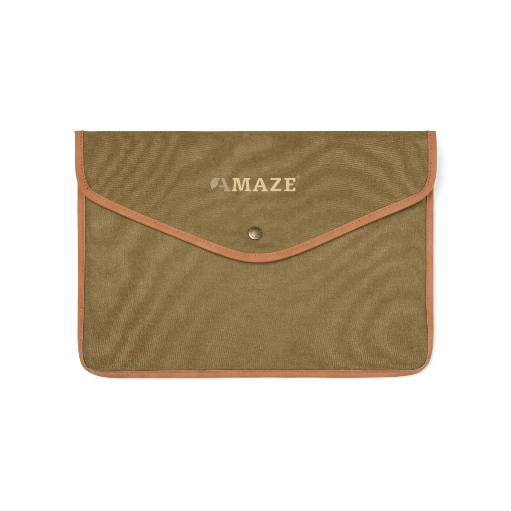 VINGA Bosler 16" Laptop-Tasche aus GRS recyceltem Canvas, grün – Bild 4
