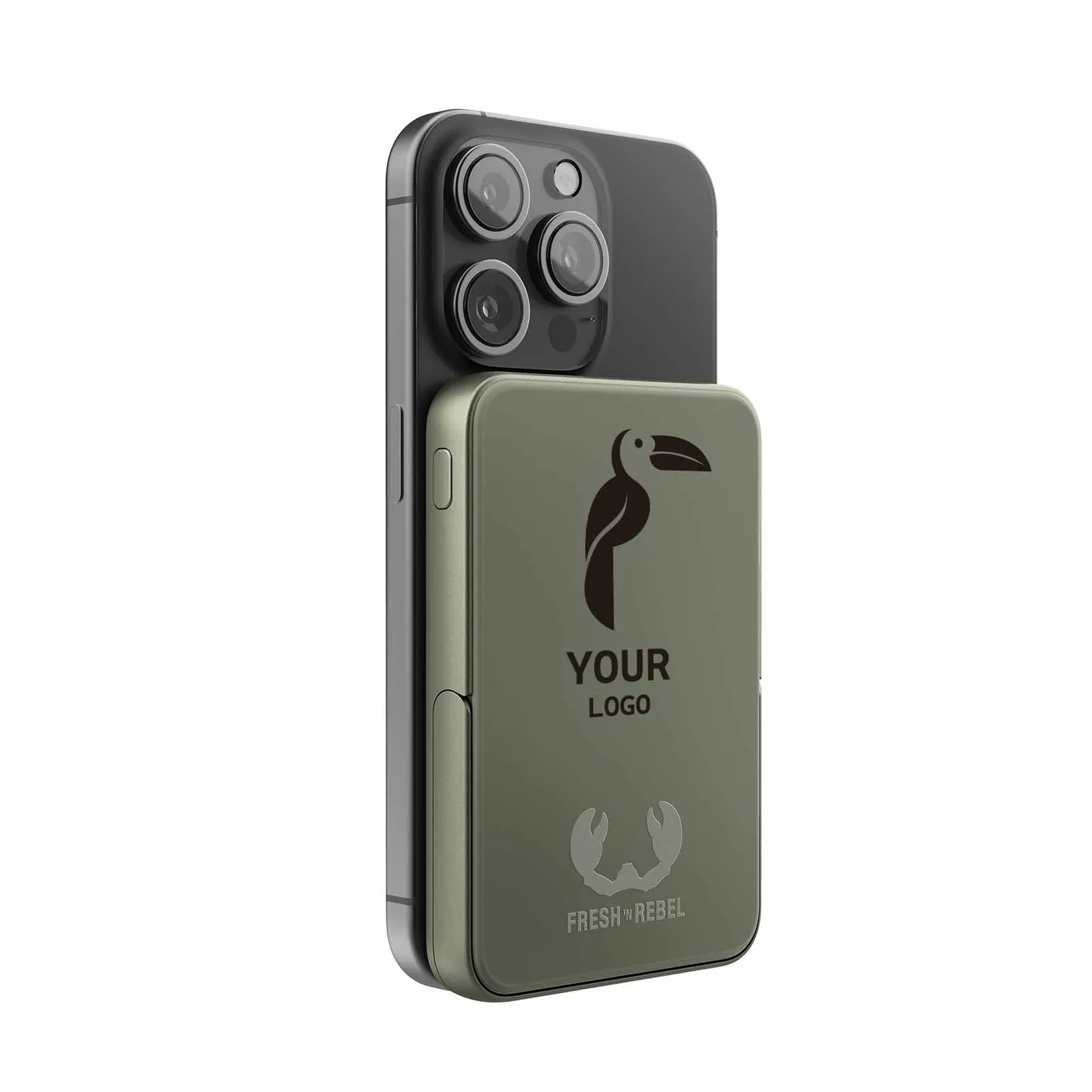 Fresh 'n Rebel Magnetische kabellose Powerbank 5000 mAh, Trockengrün – Bild 9