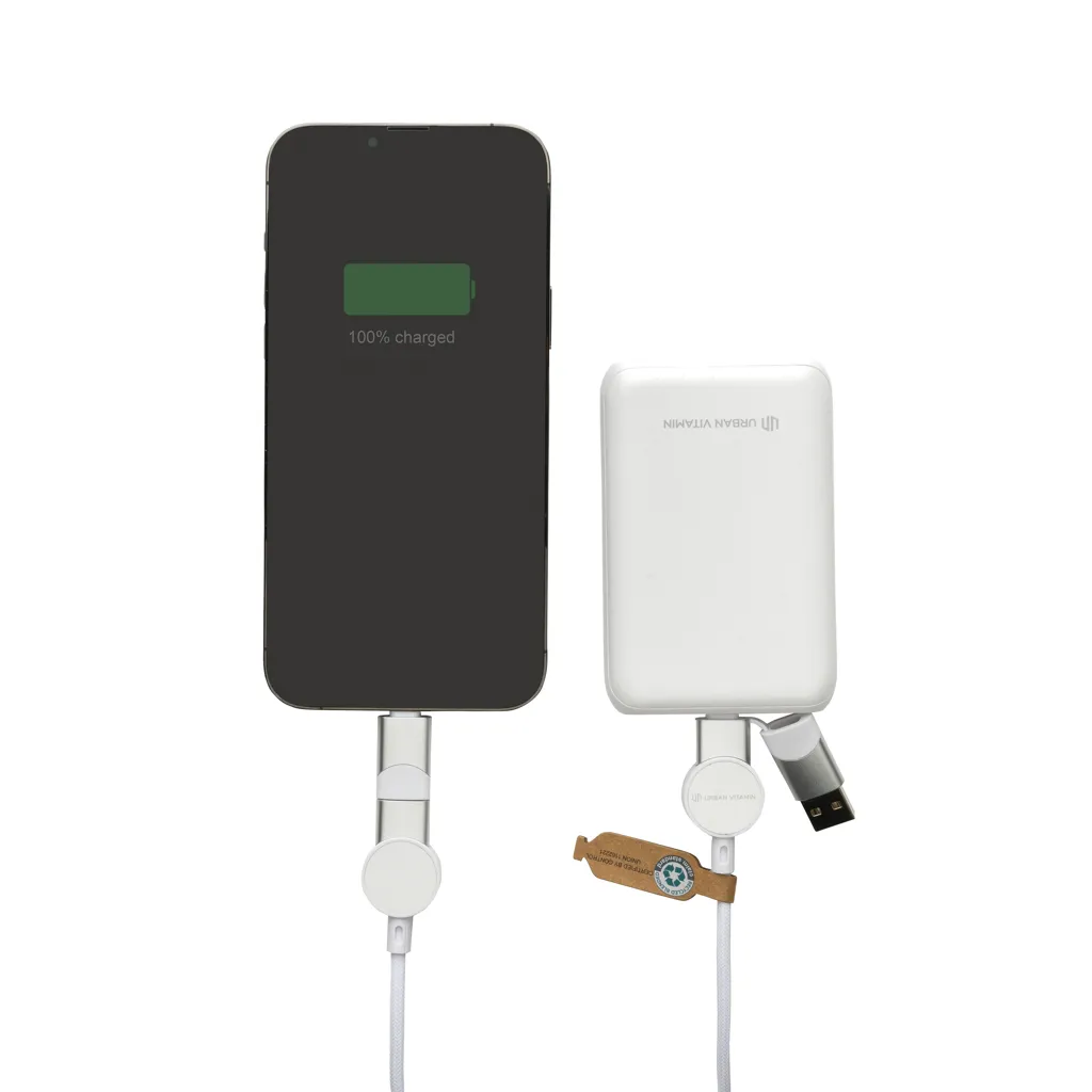 Oakland RCS rKunststoff 1,2m 6-in-1 Fast-Charging 45W Kabel, weiß – Bild 4