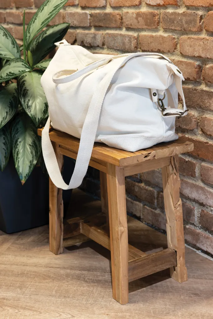 Kezar AWARE™ 500g/m² Wochenendtasche aus recyceltem Canvas, off white – Bild 7