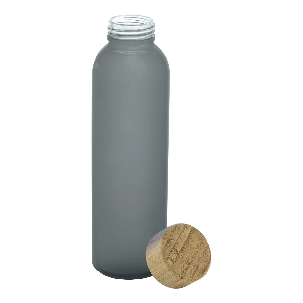 Glas-Trinkflasche Cloody, schwarz – Bild 2