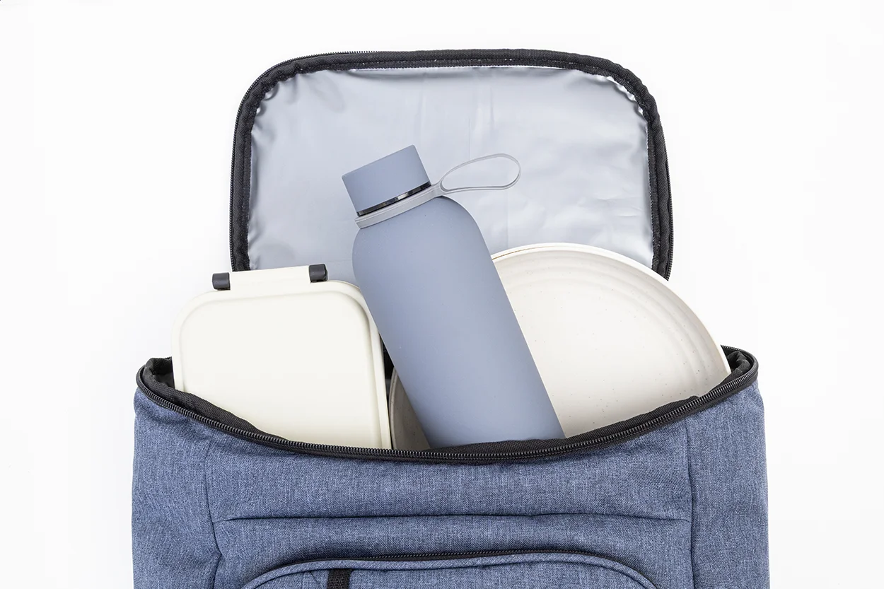 Picknick-Kühlrucksack Duonic, RPET, dunkelblau – Bild 2