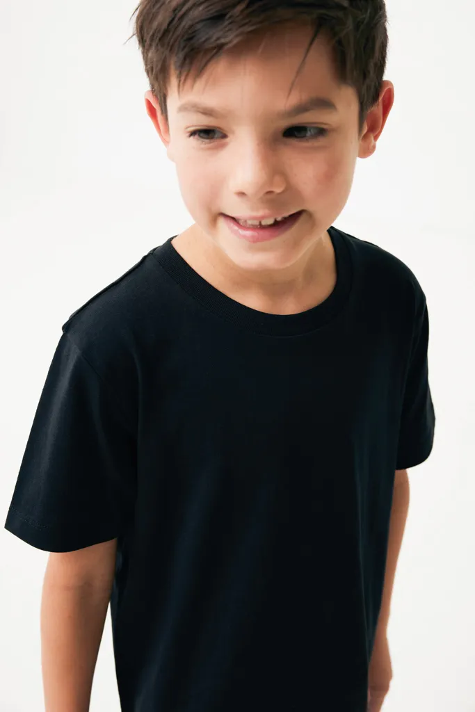 IQONIQ Koli Kids T-Shirt aus recycelter Baumwolle, schwarz – Bild 7