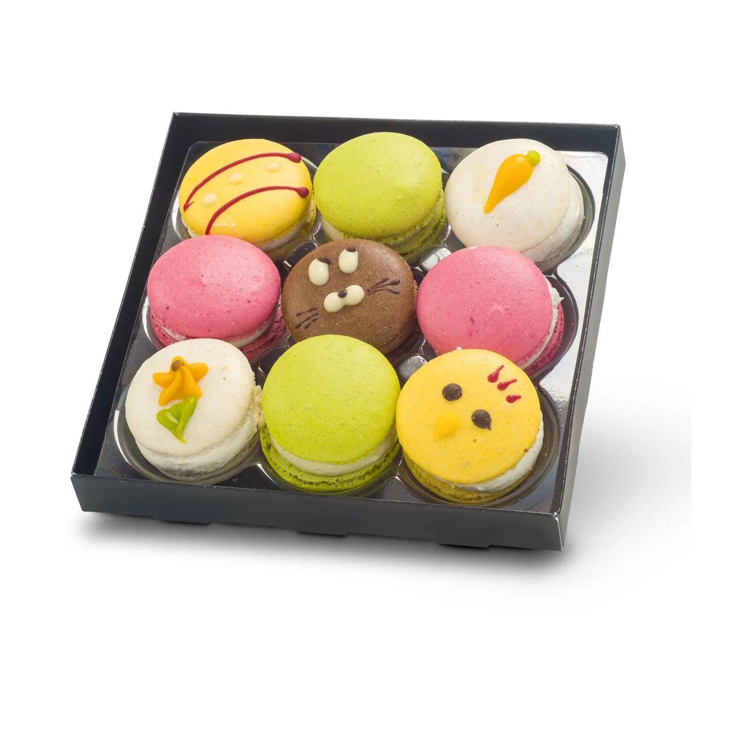 Geschenkartikel / Präsentartikel: Bunte Oster-Macarons, 90 g, grün – Bild 4