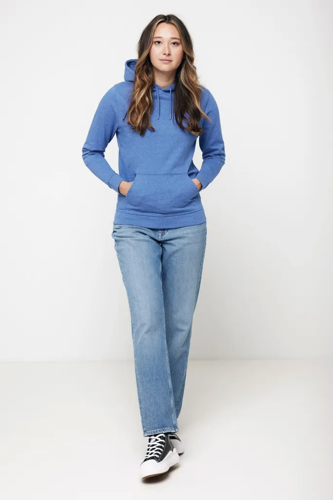 IQONIQ Torres ungefärbter Hoodie aus recycelter Baumwolle, heather blue – Bild 8