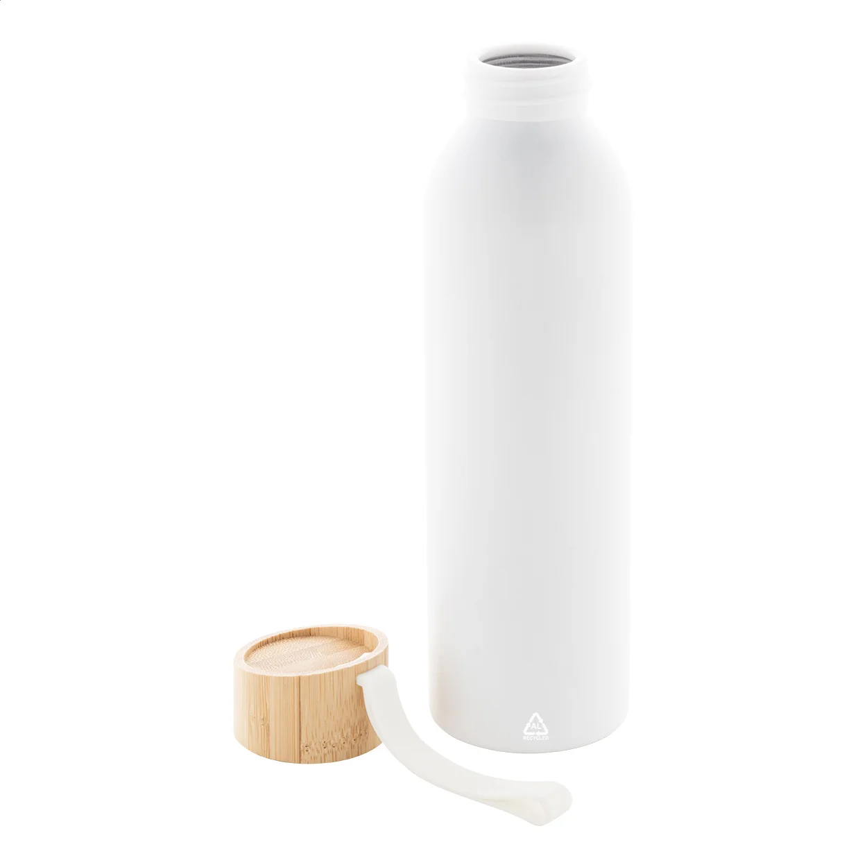 Flasche Ralusip Plus aus recyceltem Aluminium, weiß – Bild 3