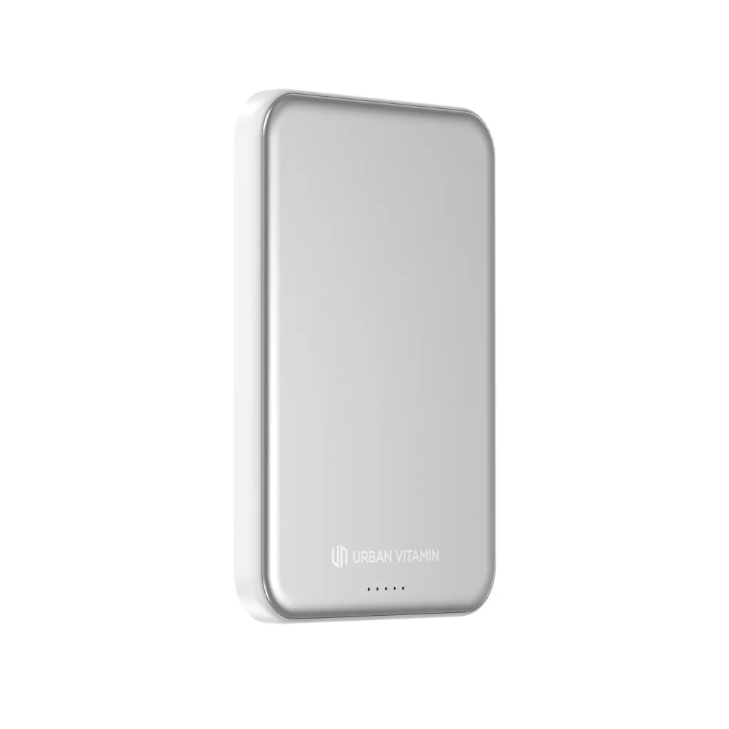 Urban Vitamin Pomona 5000mAh Qi2.2 25W magnetische Powerbank, silber – Bild 2