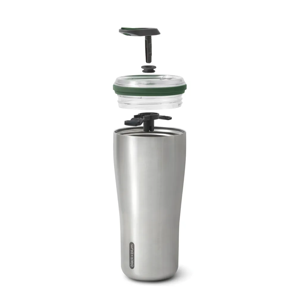 Black+Blum isolierter Reisebecher 600ml, Olivgrün – Bild 3