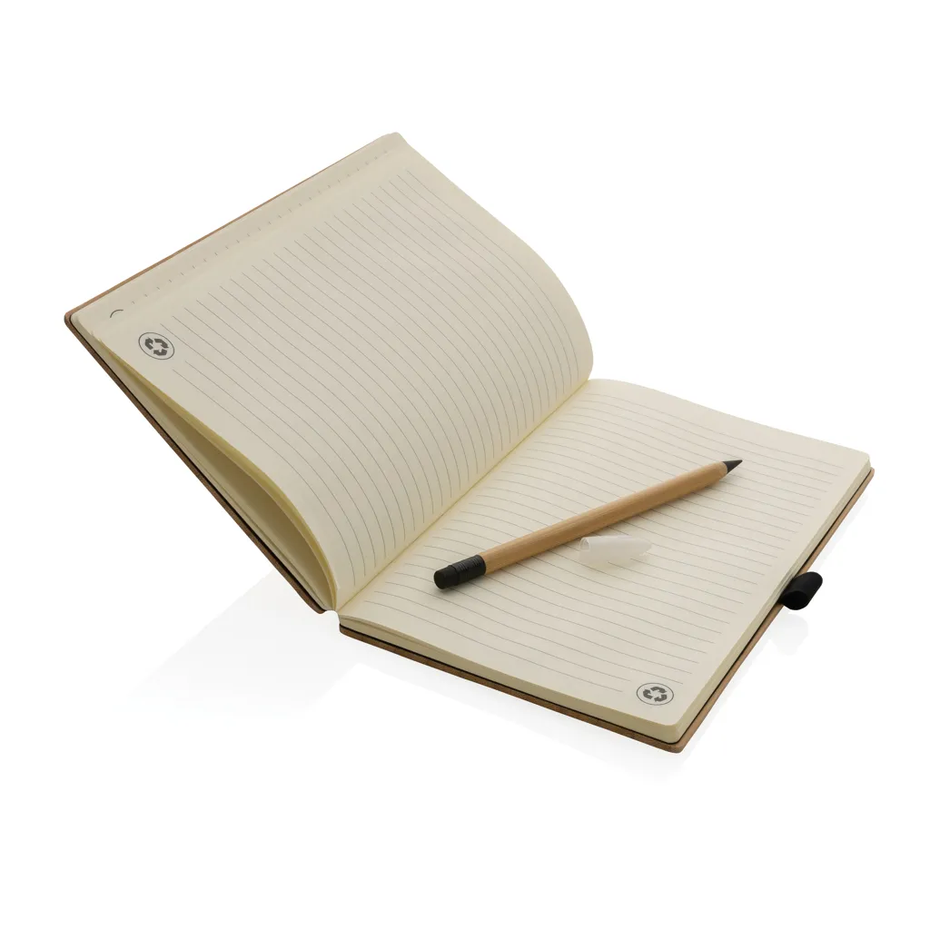 Bambus-Notizbuch und Infinity-Bleistift im Set, braun – Bild 3
