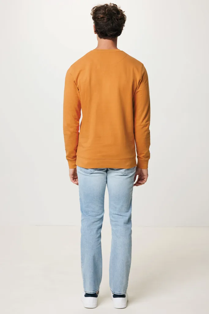 IQONIQ Zion Rundhals-Sweater aus recycelter Baumwolle, sundial orange – Bild 7