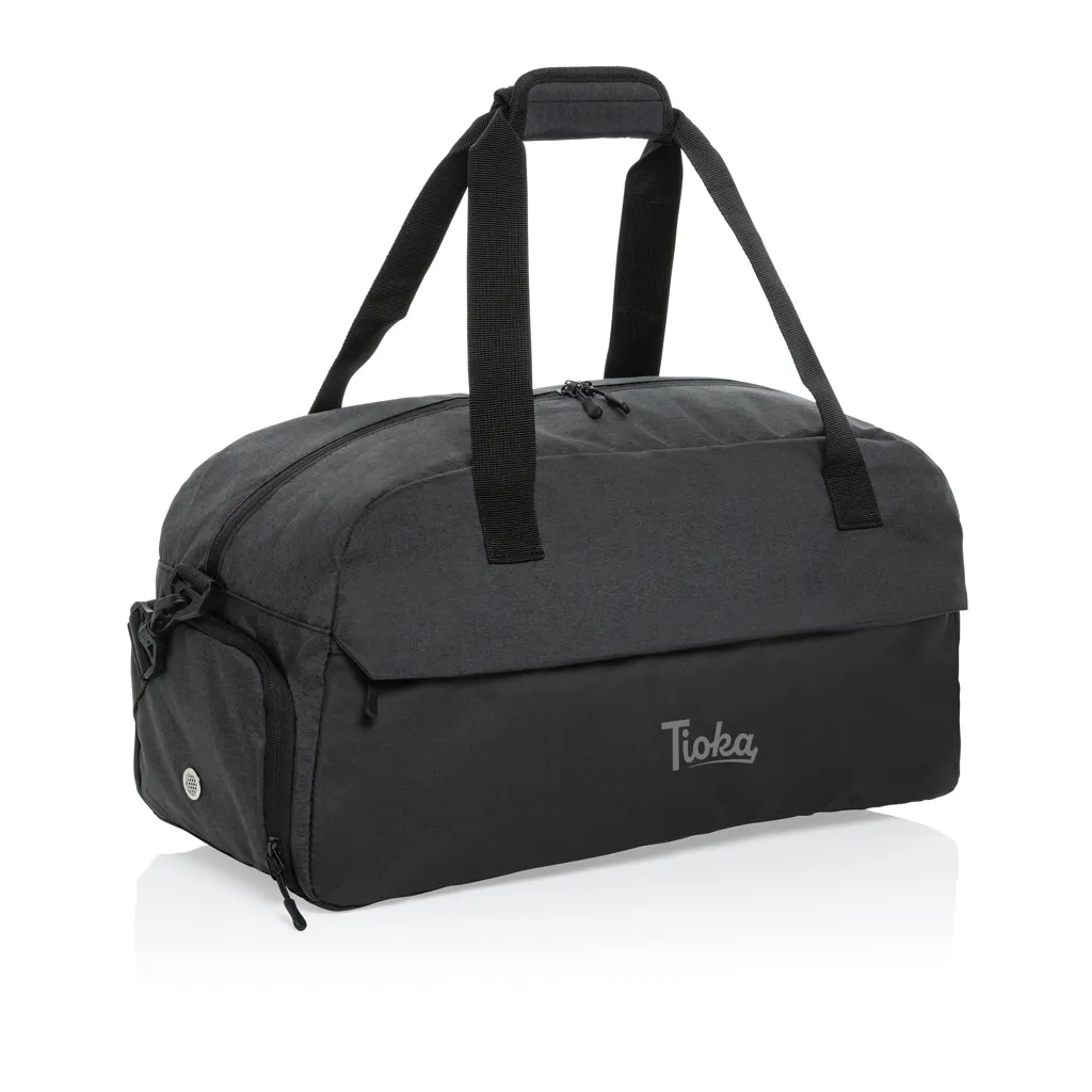 Kazu AWARE™ RPET Weekend-Duffel-Bag, schwarz – Bild 7