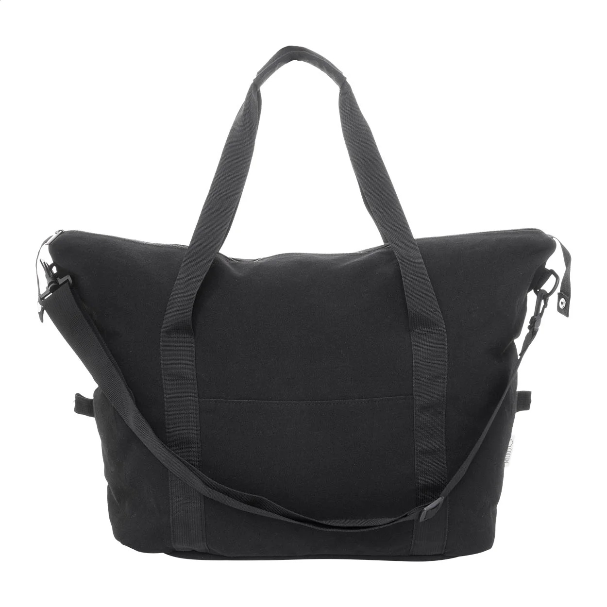 Recycelten Canvas Reisetasche Rebyss Travel, schwarz – Bild 8