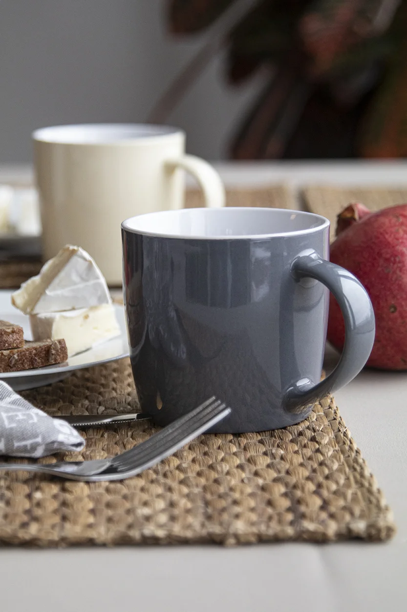 Tasse Hemera, grau, weiß – Bild 3