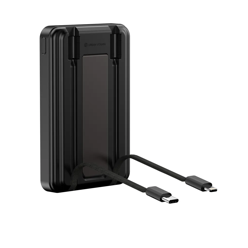Urban Vitamin Delano 5-in-1 10.000mAh 20W PD magn. Powerbank, schwarz – Bild 9
