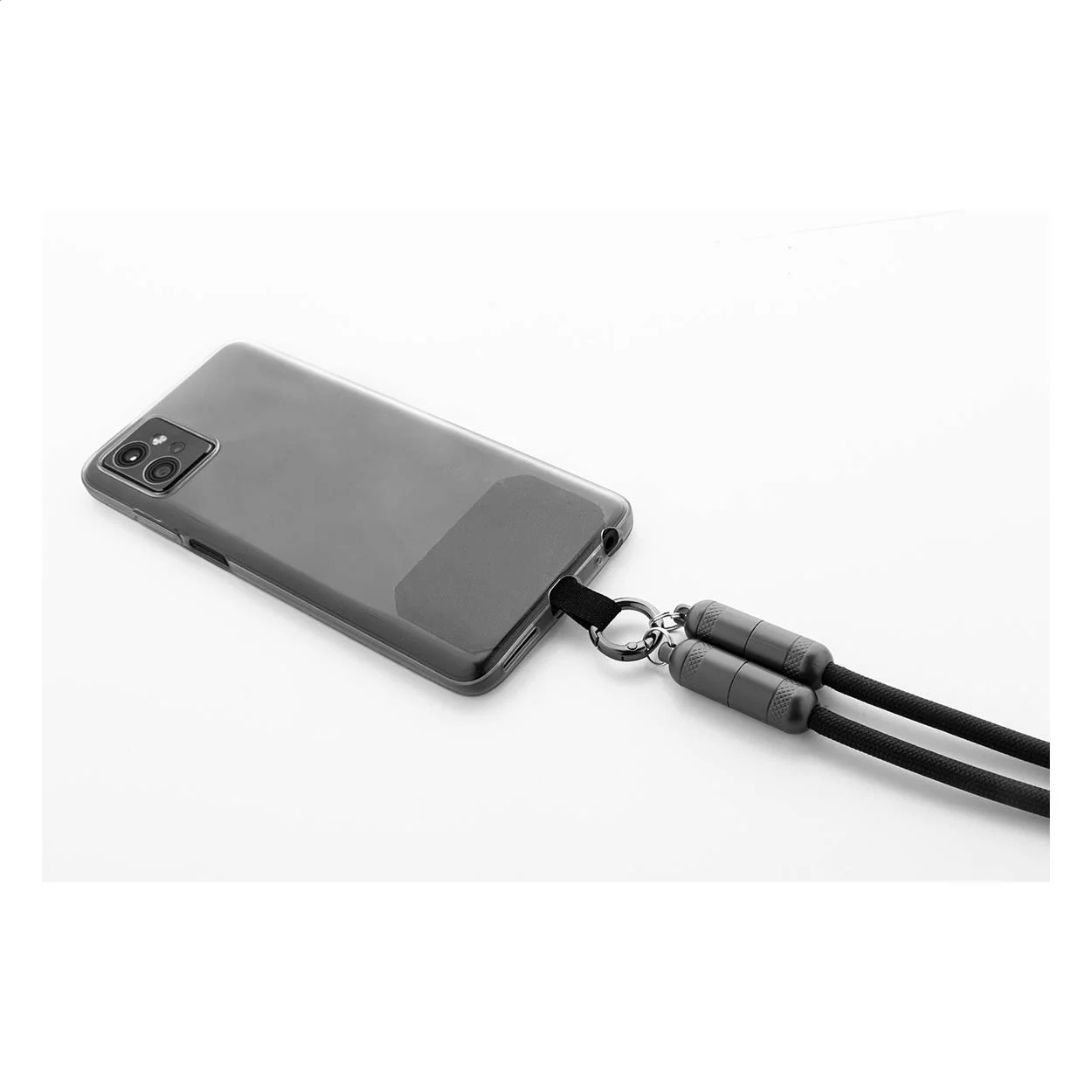 60W Handy-Lanyard-Kabel RPET Fastly, schwarz – Bild 6